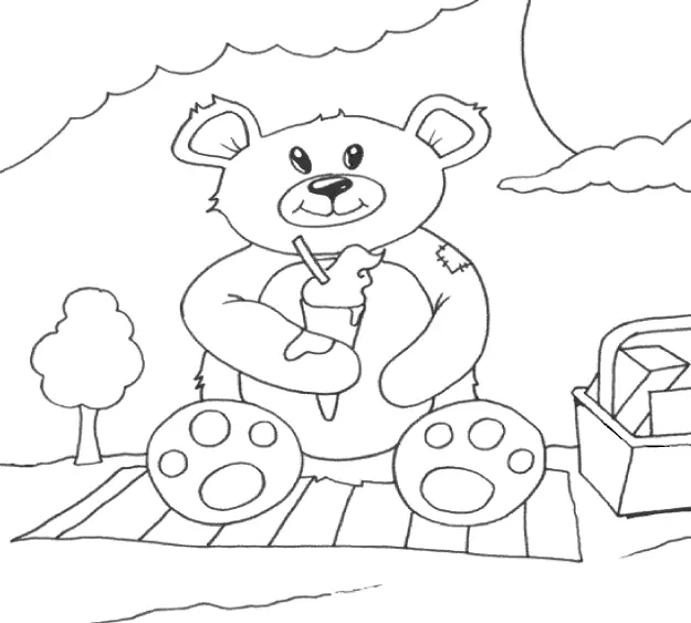 Cute Bear Coloring logo