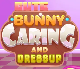 Cute Bunny Caring And Dressup logo