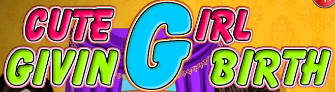 Cute Girl Giving Birth logo