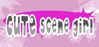 Cute scene girl logo