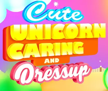 Cute Unicorn Caring And Dressup logo