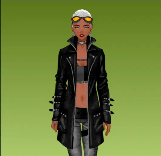 Cyberpunk fashion dress up game logo