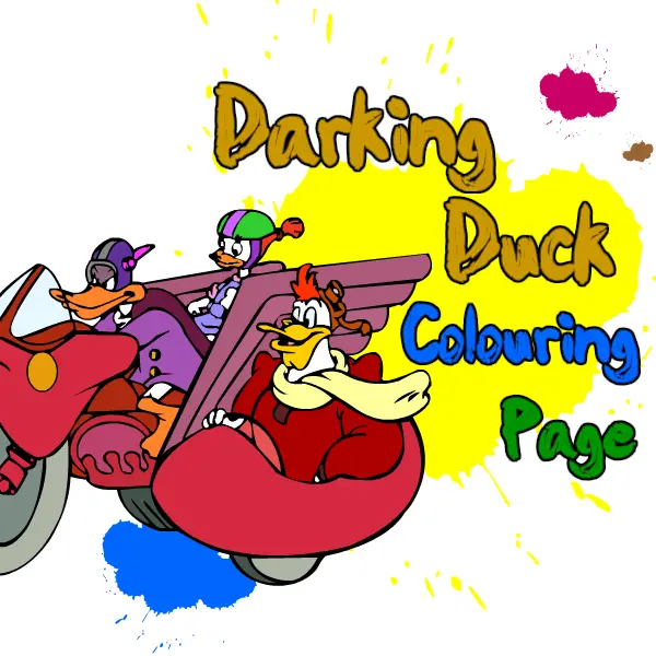 Darking Duck Colouring Page logo