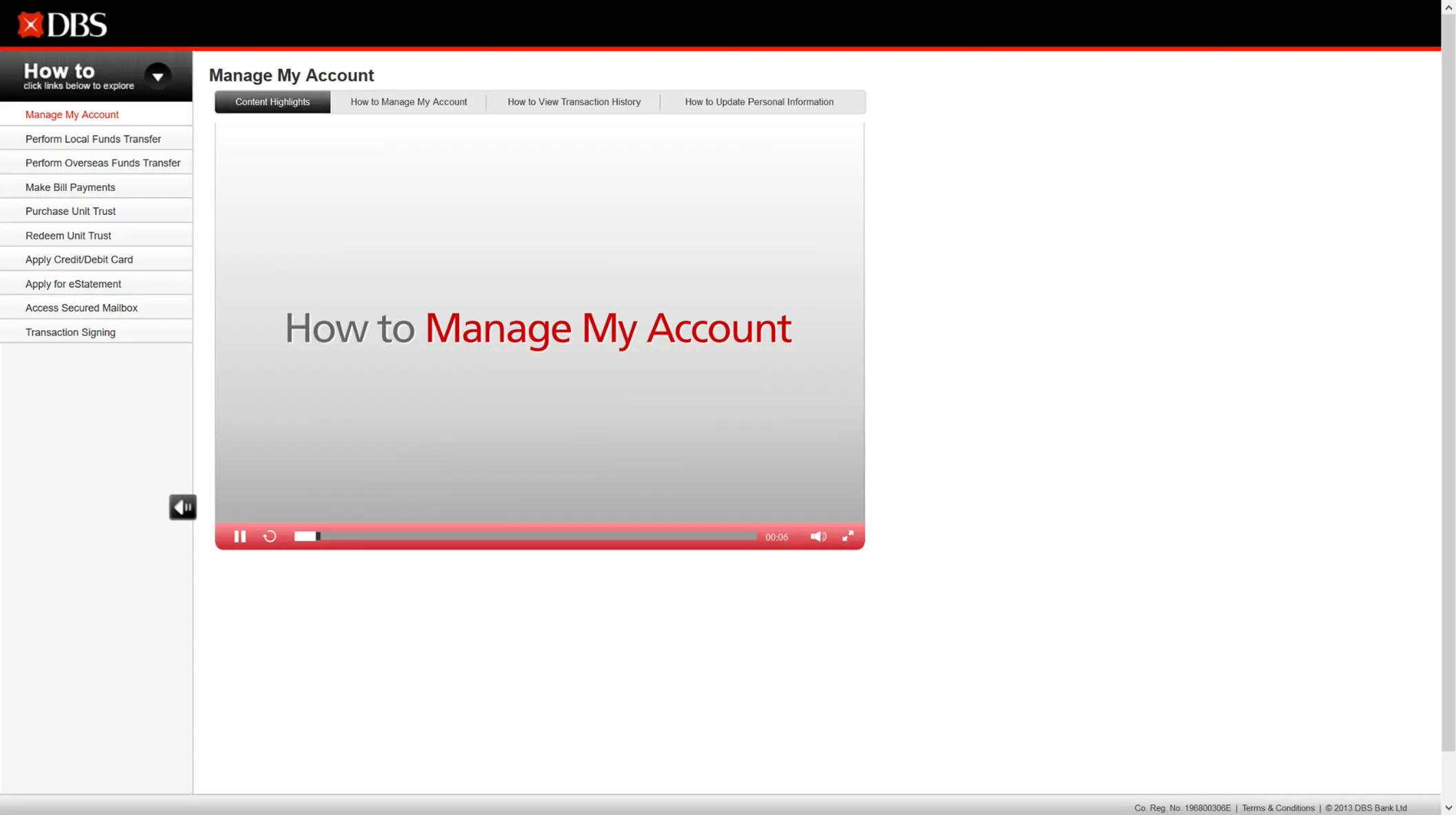 DBS Bank: How To Microsite (Singapore) logo