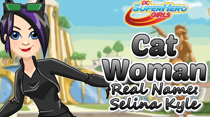 DC Super Hero Girls Catwoman Real Name Selina Kyle logo