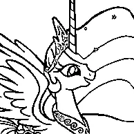 Dibujo de La Princesa Celestia para Colorear logo