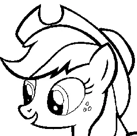 Dibujo de Pony Applejack para Colorear logo