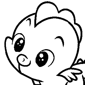 Dibujo de Spike para Colorear logo