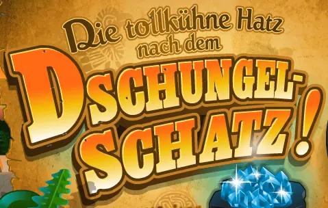 Die tollkühne Hatz nach dem Dschungelschatz! logo