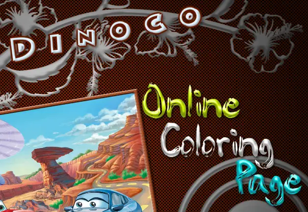 Dinoco Online Coloring Page logo