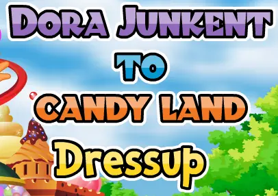 Dora Junkent To Candy Land Dressup logo