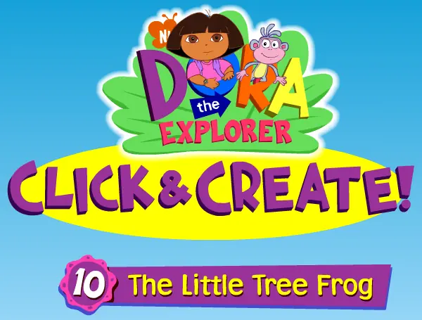 Dora the Explorer Click & Create! 10: The Little Tree Frog logo