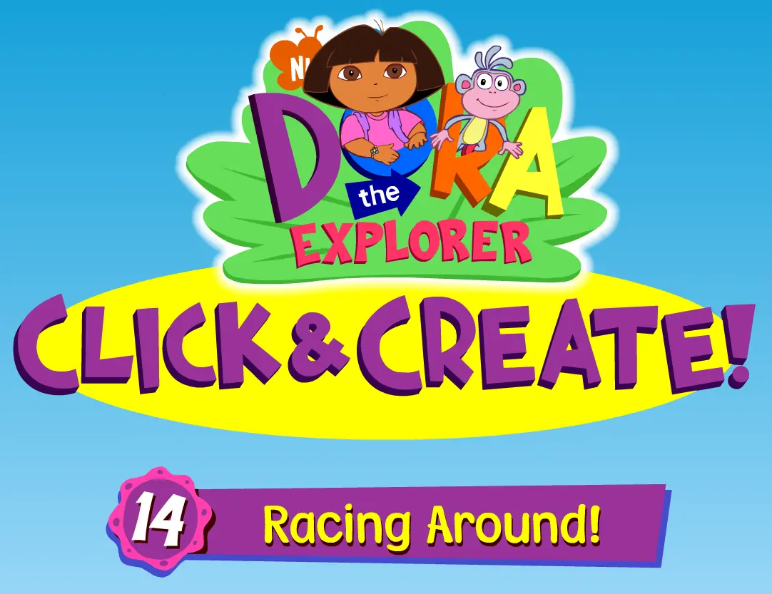Dora the Explorer Click & Create! 14: Racing Around! logo