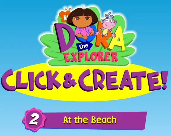 Dora the Explorer Click & Create! 2: At the Beach logo