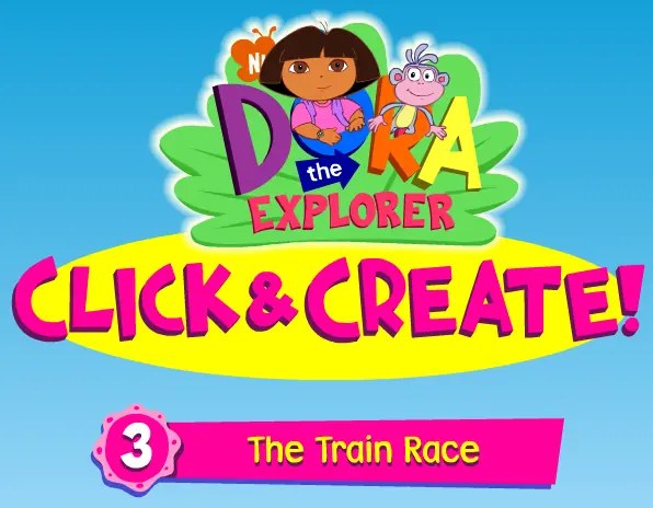 Dora the Explorer Click & Create! 3: The Train Race logo