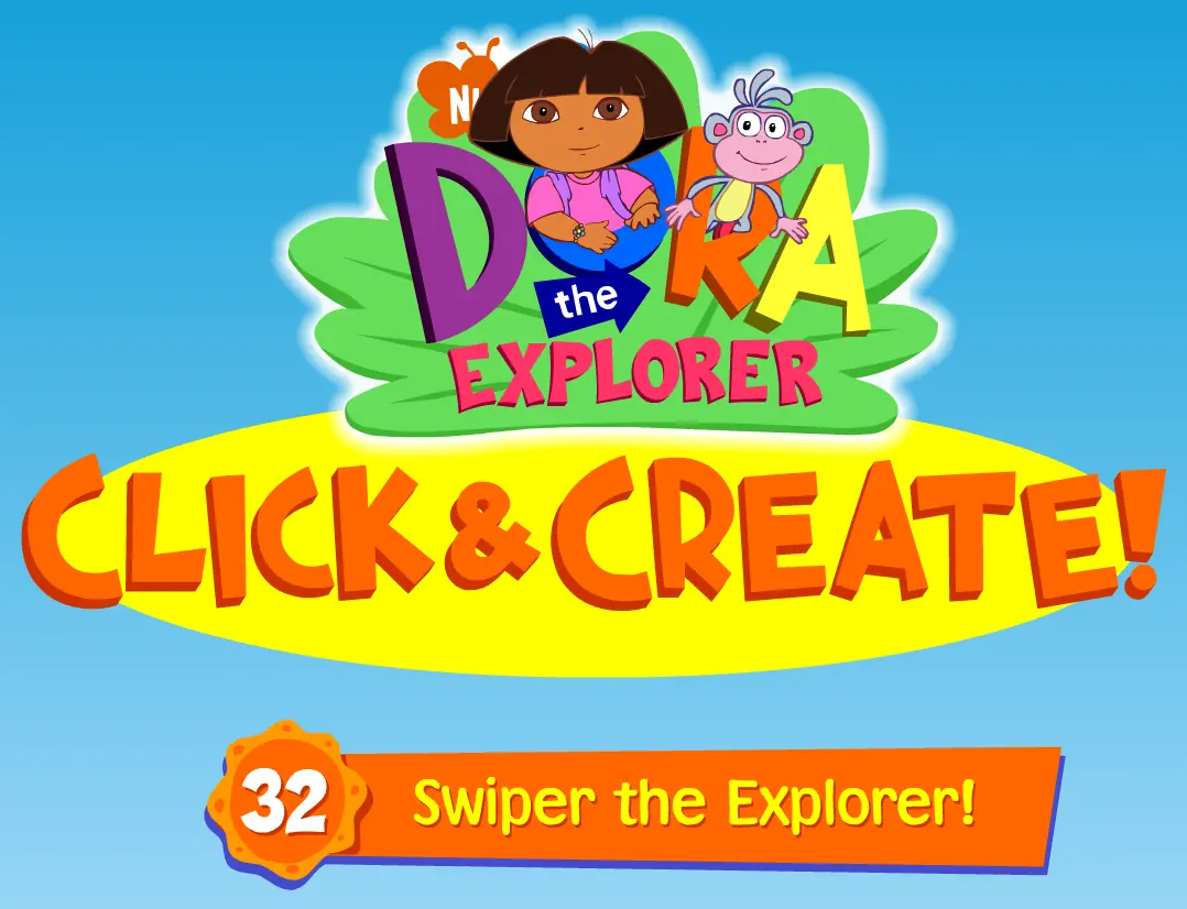 Dora the Explorer Click & Create! 32: Swiper the Explorer! logo