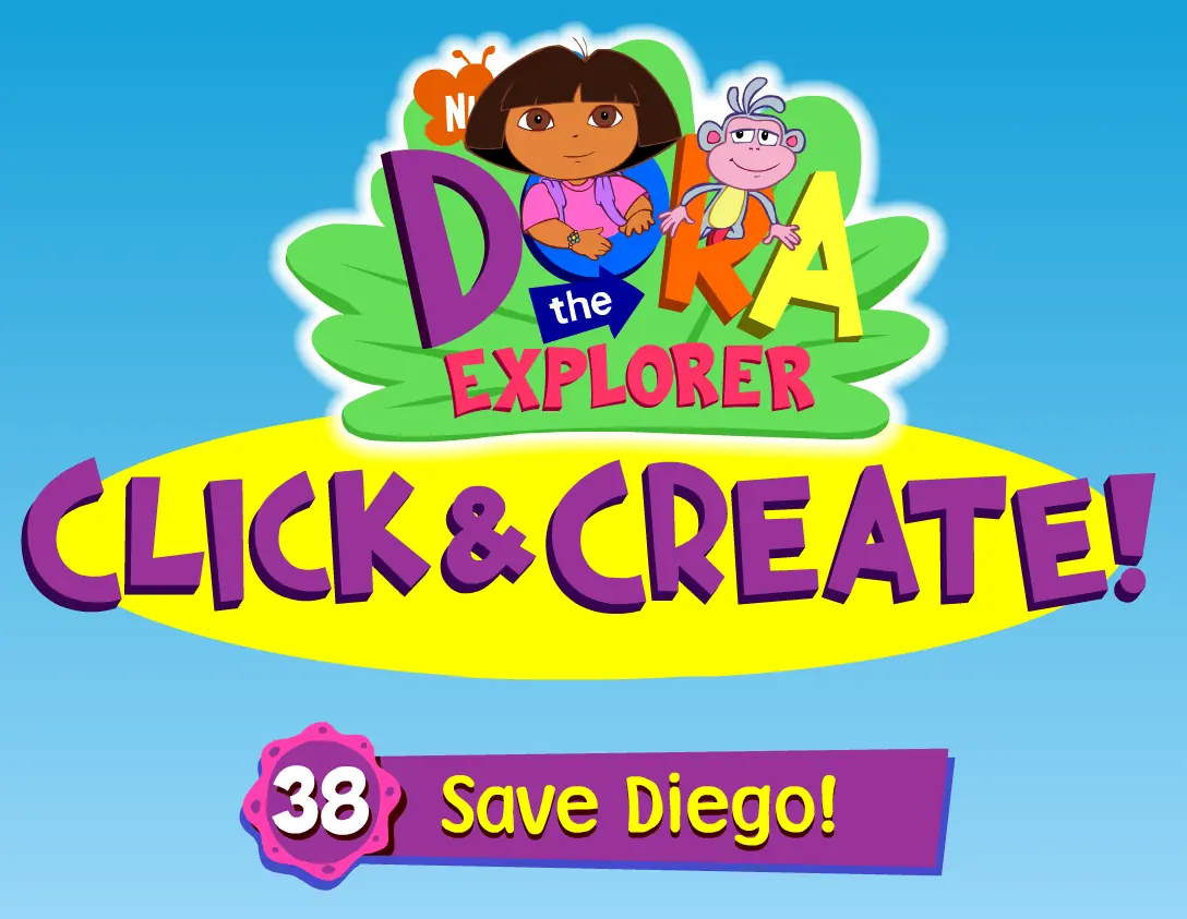 Dora the Explorer Click & Create! 38: Save Diego! logo