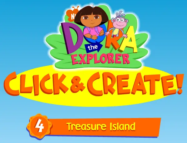 Dora the Explorer Click & Create! 4: Treasure Island logo