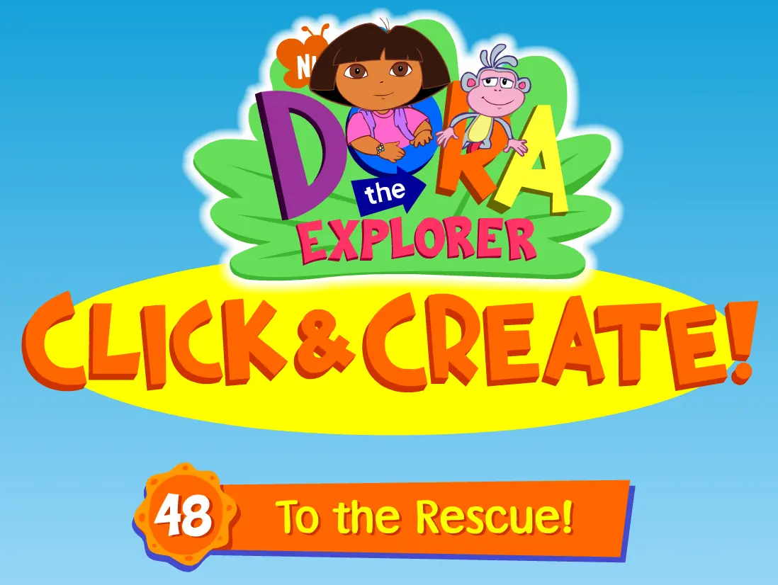 Dora the Explorer Click & Create! 48: To the Rescue! logo