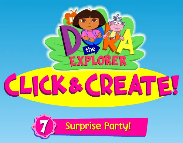 Dora the Explorer Click & Create! 7: Surprise Party! logo