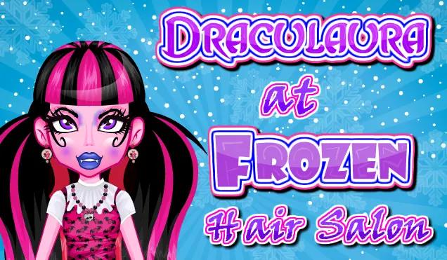 Draculaura at Frozen Hair Salon logo