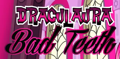 Draculaura Bad Teeth logo