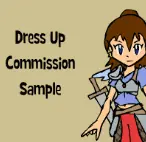 Dress Up Commission Sample logo