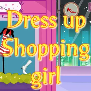 Dress up Shopping girl logo