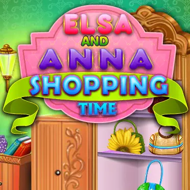Elsa and Anna Shopping Time logo