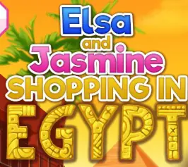 Elsa and Jasmine Shopping in Egypt logo