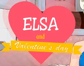 Elsa and Valentine's Day logo