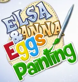 Elsa & Anna Eggs Painting logo