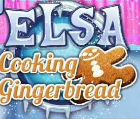 Elsa Cooking Gingerbread logo