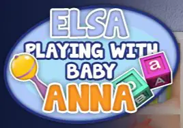 Elsa Playing With Baby Anna logo