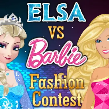 Elsa vs Barbie Fashion Contest logo