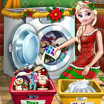 Elsa Washing Christmas Toys logo