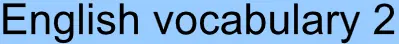 English vocabulary 2 logo