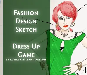 Fashion Design Sketch Dress Up Game logo