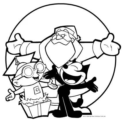 Felix the Cat Interactive Coloring Page 5 logo