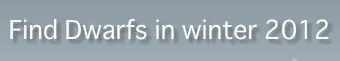 Find Dwarfs in winter 2012 logo