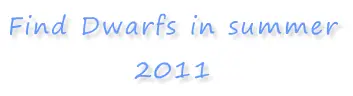 Find Dwarfs summer 2011 logo