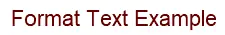 Format Text Example logo