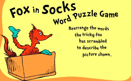 Fox in Socks Word Puzzle Game logo