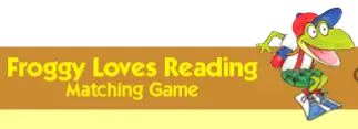 Froggy Loves Reading Matching Game logo