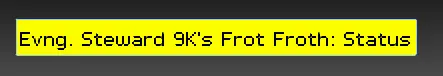 Frot Froth: Status logo