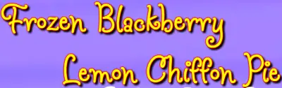 Frozen Blackberry Lemon Chiffon Pie logo