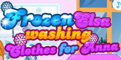 Frozen Elsa Washing Clothes For Anna logo