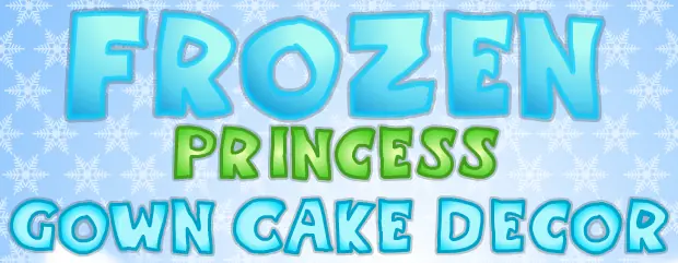 Frozen Princess Gown Cake Decor logo
