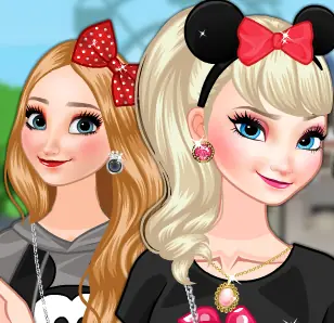 Frozen Sisters in Disneyland logo