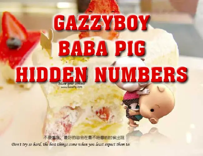 Gazzyboy Baba Pig Hidden Numbers logo